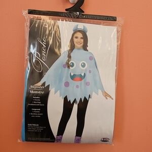 NWT Fun World Blue Monster Poncho Child Halloween Costume 1 Size Fits Most